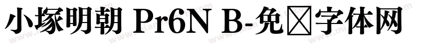 小塚明朝 Pr6N B字体转换
